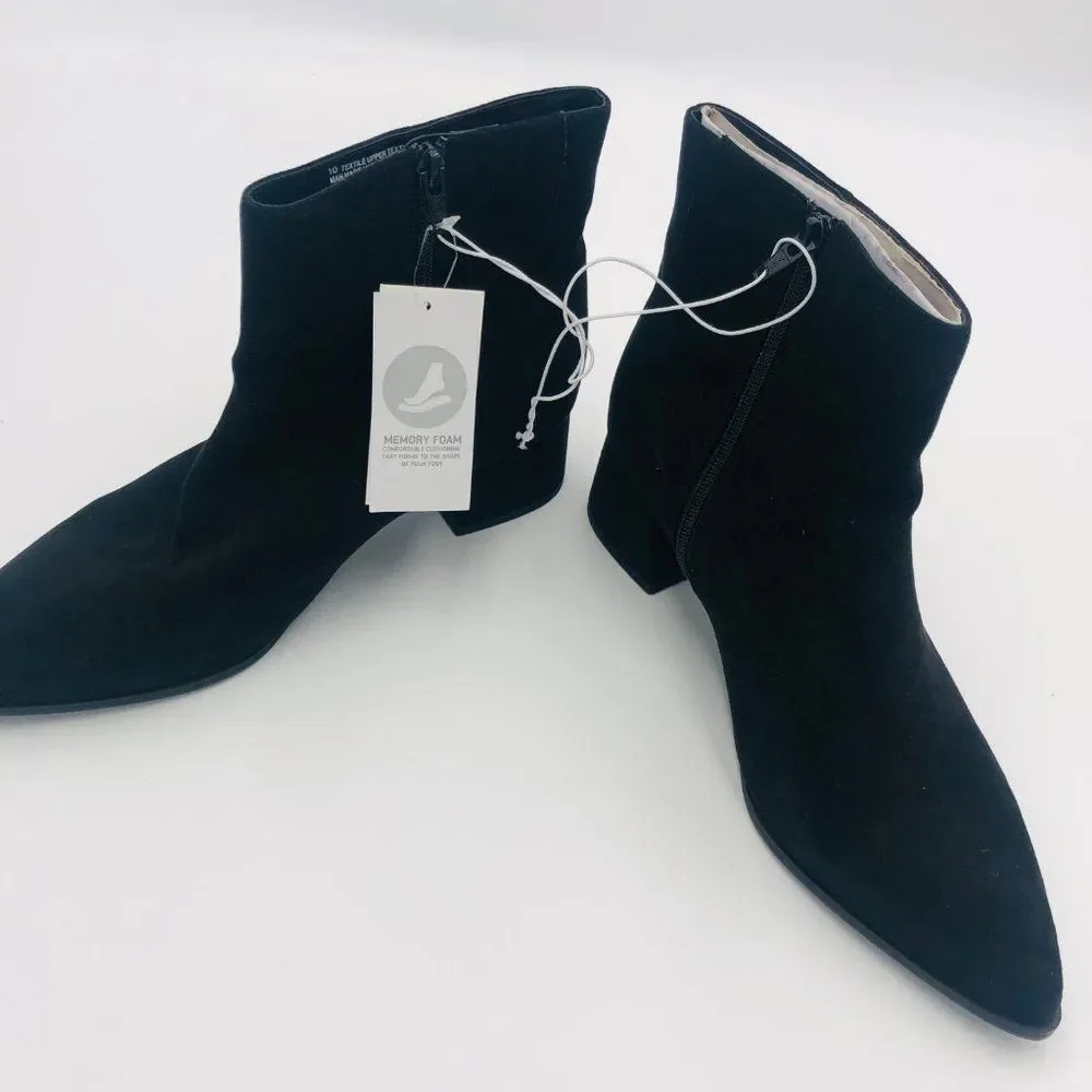 Brand New A New Day Black Mid‎ Heel Pointed Toe Side For Women Size 10